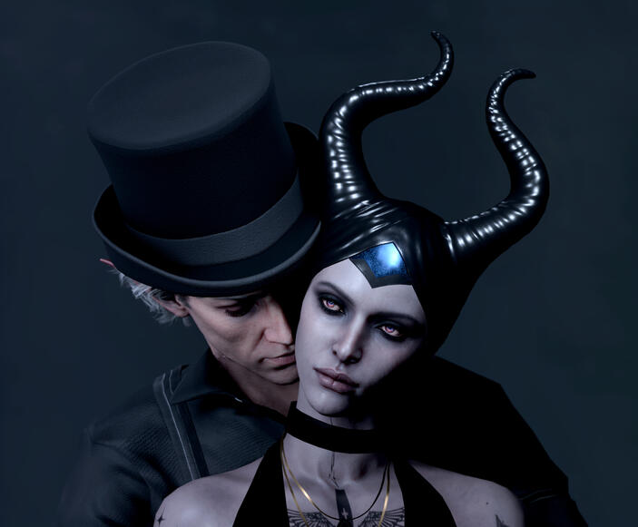 Top Hat and Maleficent Horns Top Hat and Maleficent Horns